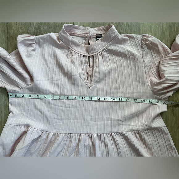 Pink Tiered Long Sleeve Top EUC - Picture 4 of 7